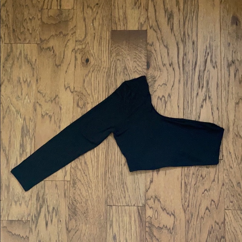 Black Off The Shoulder Crop Top